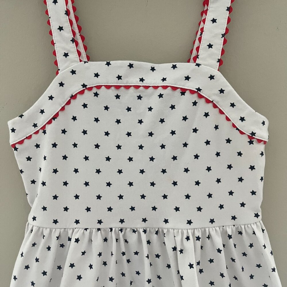 Janie and Jack Girls White Blue Stars Dress Sleeveless Size 10 New - Picture 2 of 5